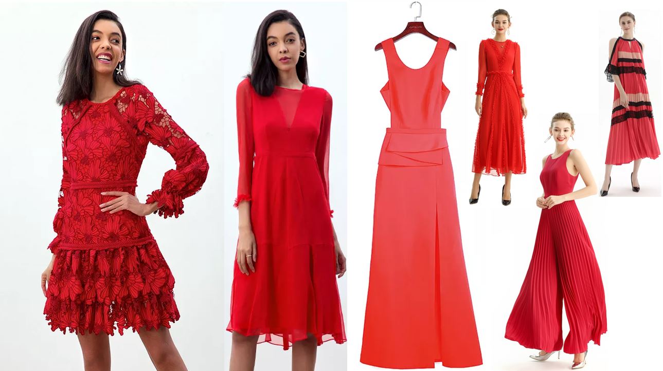 New year dress -red