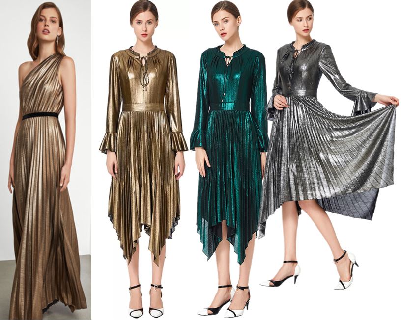 Metallic dresses