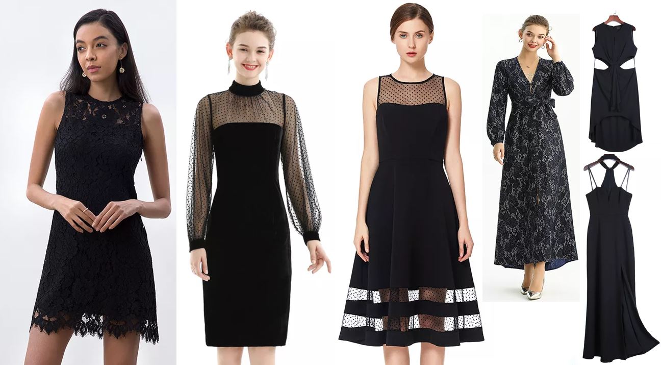 New year dress - black
