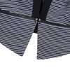 H312 Women Stripe knit long sleeve zipper-waisted cropped jacket 