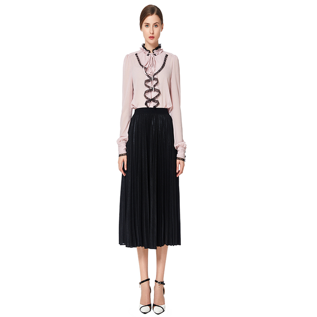 C080 Women Metallic knit elasticated waist full circle sunburst pleated evening midi skirt