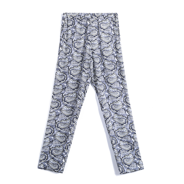 6217 Women Paisley print elasticated waist pull-on casual pants
