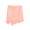 C005 Women Tencel blend pintuck detail asymmetric mini skirt