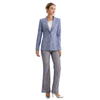 P164 Women Floral lace mid-rise boot-cut tailored evening trousers