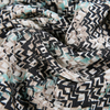 L900 Women Print chiffon color-blocked V-neck picot edge detailed racer back tank top