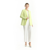 J216 Women Solid crepe double breast career tailored blazer 