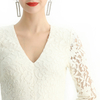 R172 Women All-over lace long sleeve party jumpsuit 