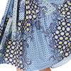D051 Women Print polyester three-quarter sleeves tiered design midi dress