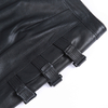 S245 Women faux leather trapunto stitch panelled mini skirt 