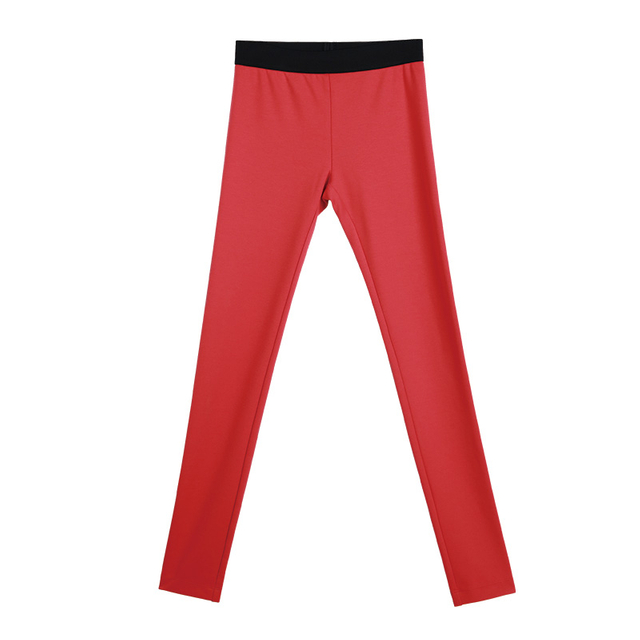 C027 Women Solid Ponte knit elasticated waist leggings