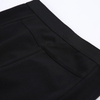 F696 Women faux leather diamond quilted Ponte combo pull on tight pants
