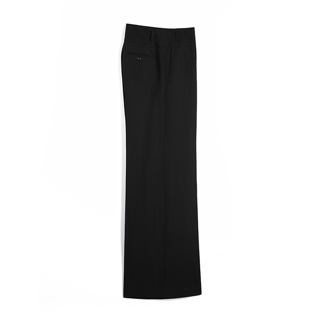 1723 Women Solid high rise wide-leg tailored trousers