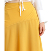 S070-3 Women Solid wrap design panelled asymmetric casual midi skirt