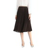 S076-1 Women Polka dot print pleated midi casual skirt
