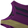 T869 Women Color-block patchwork design pleated midi party dress