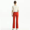 P147-5 Women Polyester crepe mid-rise straight leg tailored trousers