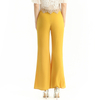 P159-2 Women Polyester georgette fit and flare boot-cut full-length pants.