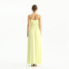 D207 Solid Heavy Georgette Cowl Neck Maxi Evening Dress