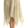 D205 Metallic Chiffon Sunburst Pleated Midi Evening Dress