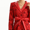 R154-1 Women All-over cut out embroidery long sleeves party romper