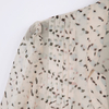 B597 Women Print chiffon long sleeves elasticated waist romper