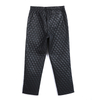 P248 Women faux leather diamond quilted zip cuff pants