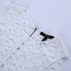U331 Women All-over lace sleeveless peplum scallop hem top
