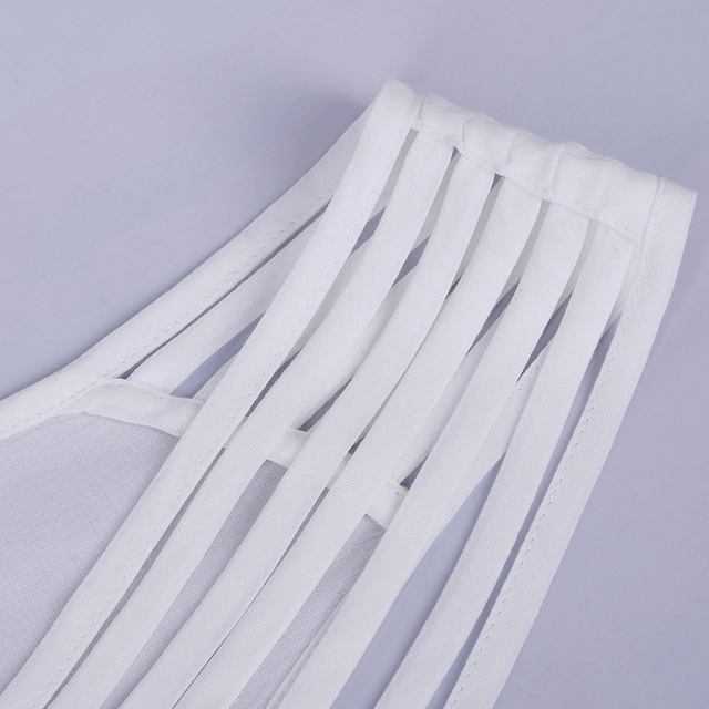 G651 Women Solid plunged v-neck multi-straps tank top