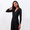 R172-1 Women All-over lace V-neck long sleeve party jumpsuit 