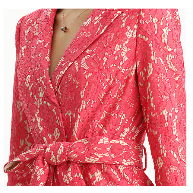 R154-2 Women Bonded lace long sleeves party romper