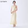 A410 Women Solid satin strappy A-line slip dress