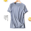 W21042 Women Silk rayon short sleeves casual fashion T Shirt