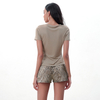T260-1 Women Viscose V-neck short sleeves casual fashion T Shirt