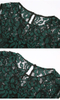 D098-4 Women Two-tone floral leaf eyelash lace sleeveless straight-cut party midi dress