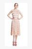 D003 Women Multi layers fringes sleeveless midi party dress