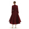 D120 Girls All-over embroidered ribbon detailing long sleeves evening midi gown
