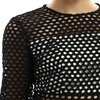 D052 Women Macramé lace three-quarter sleeves tiered design flared midi dress