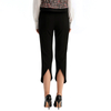 P185 Solid stretch slim-fit three-quarter length smart casual pants