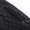 S253 Women faux leather diamond quilted mini skirt