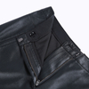 P243 Women faux leather zipped pockets smart casual mini shorts