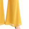 P159-2 Women Polyester georgette fit and flare boot-cut full-length pants.
