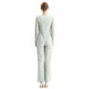 R172-1 Women All-over lace V-neck long sleeve party jumpsuit 