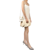D426 Women Solid strappy multi-layers motif decorated hemline mini party dress 