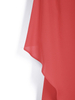 2A52 Women Solid V-neck crossover ruched shoulder asymmetric hem wrap top