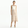 D115 Women Macramé lace-panelled sleeveless day and party midi dress