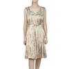 D230 Women Paisley print wraparound tie-waist tiered party dress