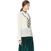 T044 Women Solid crinkle chiffon long sleeves career casual blouse