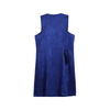 9K42 Women Stretch faux suede round neck sleeveless short sheath dress