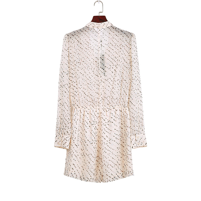 B597 Women Print chiffon long sleeves elasticated waist romper