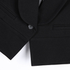 C163 Women Solid knit long sleeve smart casual cropped jacket